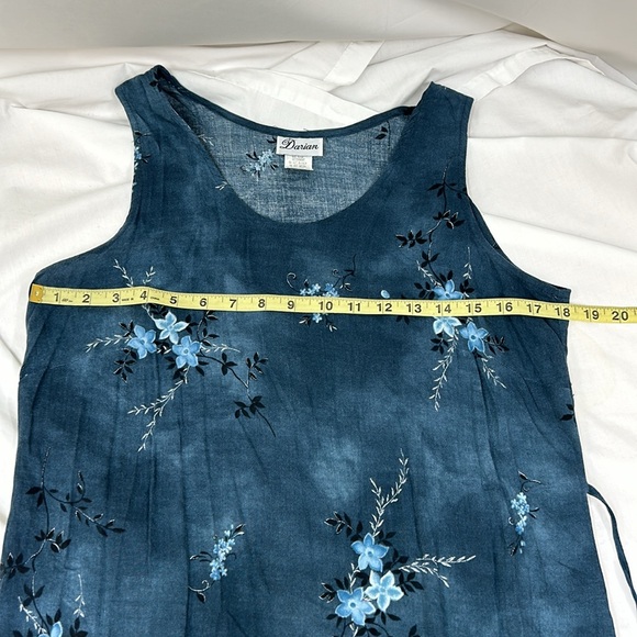 Vintage Darian Maxi Sleeveless Floral Dress with Cardigan Sweater Set Size 12 - Picture 9 of 16